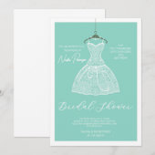 Invitation Chic Dressed for the Occasion Bridal Shower Party (Devant / Derrière)