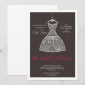 Invitation Chic Dressed for the Occasion Bridal Shower Party (Devant / Derrière)