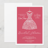 Invitation Chic Dressed for the Occasion Bridal Shower Party (Devant / Derrière)