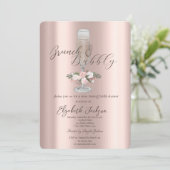 Invitation Chic Drives, Verre, Brunch Rose & Bubbly (Debout devant)