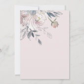 Invitation Chic Dusky Blush Aquarelle Baby shower Floral (Dos)
