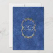 Invitation Chic Dusty Mariage bleu (Dos)