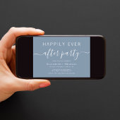 Invitation Chic Dusty Mariage bleu après la fête