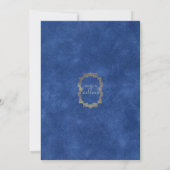 Invitation Chic Dusty Mariage minimaliste bleu (Dos)