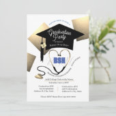 Invitation Chic Editable Nurse Graduation Party (Debout devant)