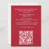 Invitation Chic Editorial Deep Red One Photo Mariage (Dos)
