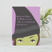 Invitation chic éffrayante de partie de Halloween (Debout devant)