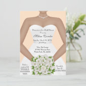 Invitation Chic Elegant Blanc moderne Fête des mariées Invita (Debout devant)