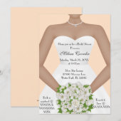 Invitation Chic Elegant Blanc moderne Fête des mariées Invita (Devant / Derrière)