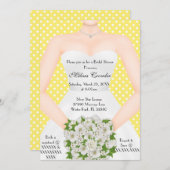 Invitation Chic Elegant Blanc moderne Fête des mariées Invita (Devant / Derrière)