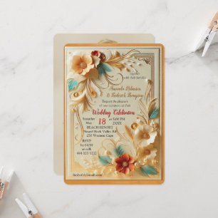 Invitation Chic, Elegant Crèmes & cuir texture fleur look
