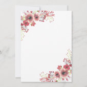 Invitation Chic Élégant Fleurs Aquarelle Sip & See (Dos)