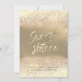 Invitation Chic élégant glam or glittery ombre doux 16 (Dos)