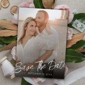 Invitation Chic Elegant Photo Mariage vertical Enregistrer la