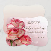 Invitation Chic Élégant Roses RSVP (Devant / Derrière)