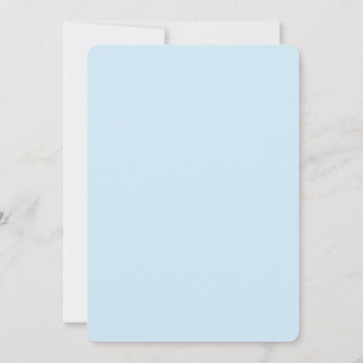 Invitation Chic Elegant Script Light Blue Boy Baby Shower (Dos)