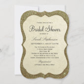 Invitation Chic Elegant Sparkly Faux Gold Parties scintillant (Devant)
