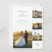 Invitation Chic Elegant Typographie Photo Collage (Devant)