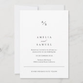 Invitation Chic Elegant Typographie Photo Collage (Dos)