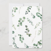 Invitation Chic Elephant Green Baby shower neutre genre (Dos)