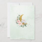 Invitation Chic Elephant We're Over the Moon Girl Baby shower (Dos)