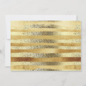 Invitation Chic Elle croyait Gold Script Citation Graduation (Dos)