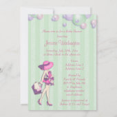 Invitation Chic elle est sur le point de sauter le baby (Dos)