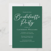 Invitation Chic Emerald Green Bachelorette Party (Devant)