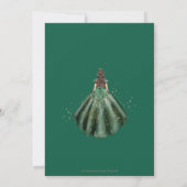 Invitation Chic Emerald Green Floral Princess Quinceañera (Dos)