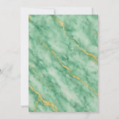 Invitation Chic Emerald Green & Gold 90e anniversaire (Dos)