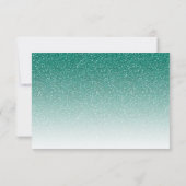 Invitation Chic Emerald Green Ombre Sweet 16 RSVP (Dos)
