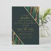 INVITATION CHIC EMERALD GREEN PARTIES SCINTILLANT ABSTRAIT AG (Debout devant)