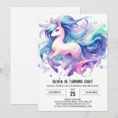 Invitation Chic Enfants Cheval Anniversaire (Devant / Derrière)