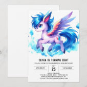 Invitation Chic Enfants Cheval Anniversaire (Devant / Derrière)