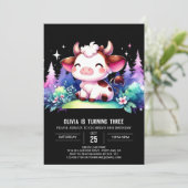 Invitation Chic Enfants Vache Anniversaire (Debout devant)