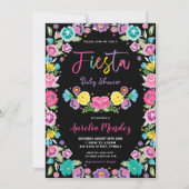 Invitation Chic espagnol mexicain Floral Fiesta Baby shower (Devant)