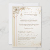 Invitation chic et élégante Fleur d'or Gala  (Dos)