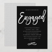 Invitation chic et lettrage à la main pour une soi (Devant / Derrière)