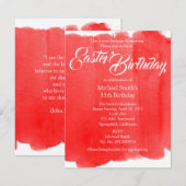 Invitation Chic et moderne pour l'anniversaire de Pâques (Devant / Derrière)