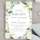 Invitation Chic Eucalyptus Roses Blanches Nuestra Boda Mariag