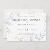 Invitation Chic Faded Lilac et Dusty Blue Foliage (Devant)