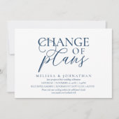 Invitation Chic Faire-Attendre Mariage Changement De Plans (Devant)