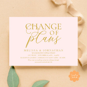 Invitation Chic Faire-Attendre Mariage Changement De Plans Ty