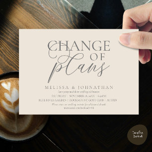 Invitation Chic Faire-Attendre Mariage Changement De Plans Ty