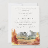Invitation Chic Fall Rust Mountain Trees Chaque année Anniver (Devant)