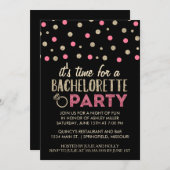 Invitation Chic Faux Parties scintillant Bachelorette Invitat (Devant / Derrière)