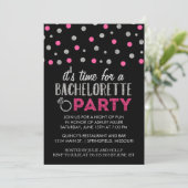 Invitation Chic Faux Parties scintillant Bachelorette Invitat (Debout devant)