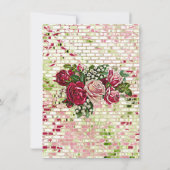 Invitation Chic Fête des mariées Bourgogne Rouge Rose Rustiqu (Dos)