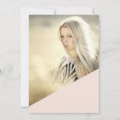 Invitation Chic feuille d'or brosse blush quinceanera photo (Dos)