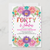 Invitation Chic Fiesta quarante et fabuleuse femme 40e annive (Devant)